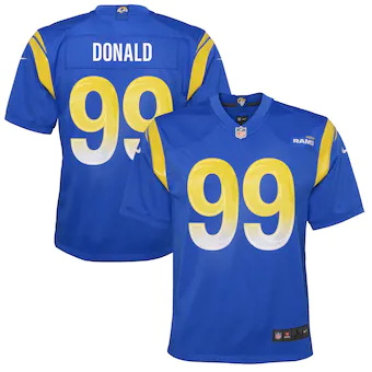 youth nike aaron donald royal los angeles rams game jersey_